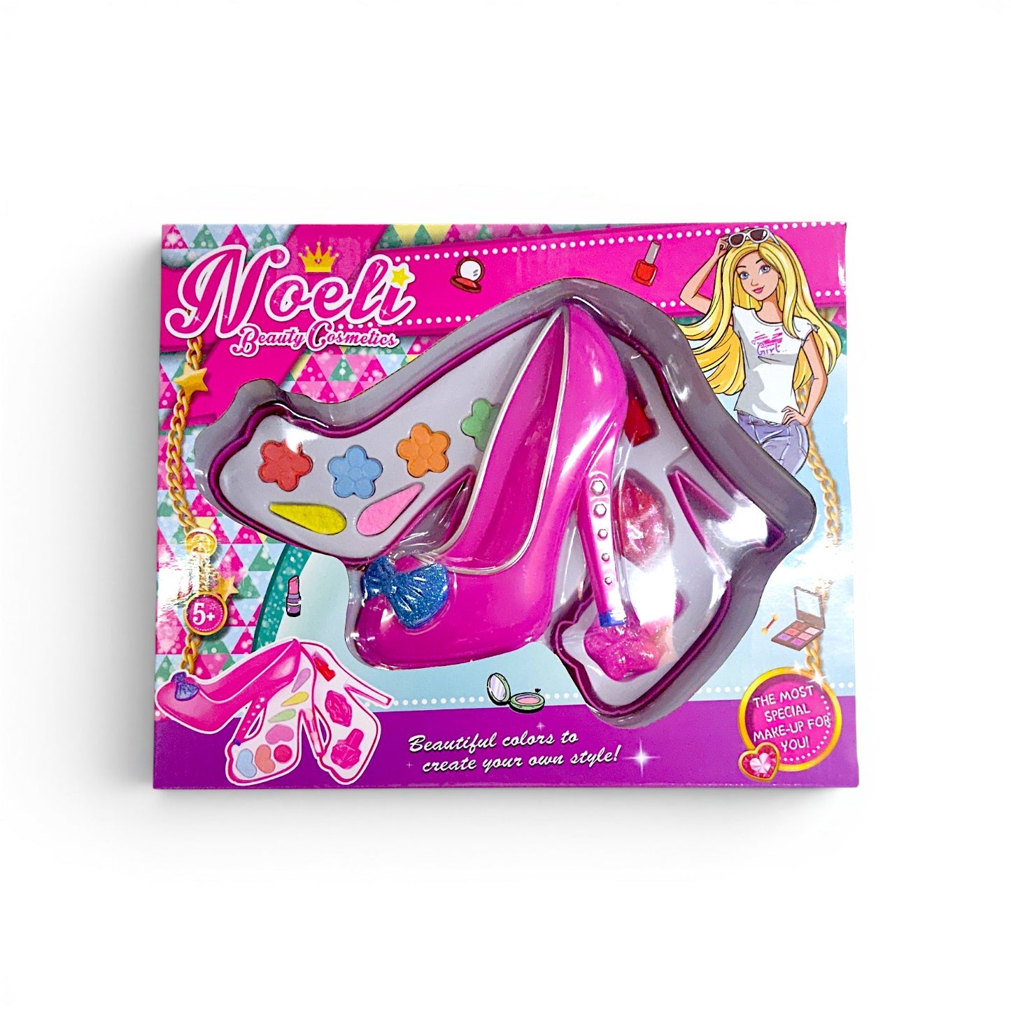 Set de maquillaje infantil zapato NOELI COSMETICS.