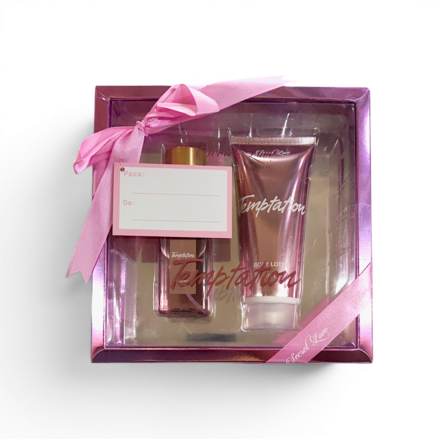 Set colonia + crema corporal temptation SECRET LOVE.
