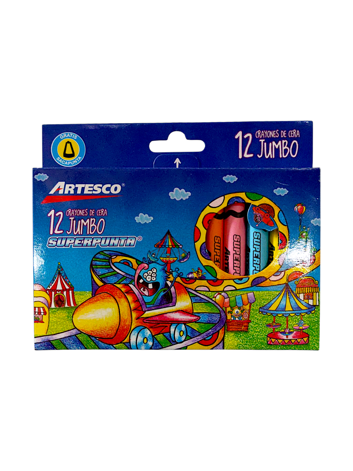 Crayones de cera jumbo ARTESCO 12 unidades.
