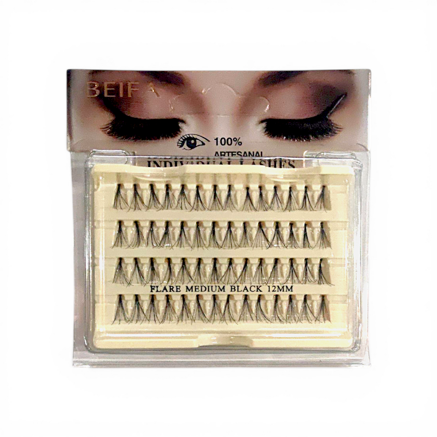 Pestañas postizas individuales BEIFA medium 12 mm