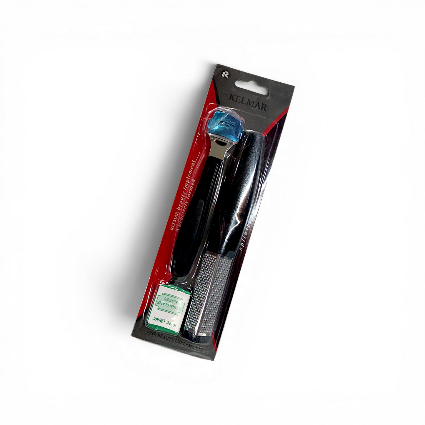 Set corta callos + lima de pies + cuchillas KELMAR