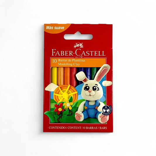 Plastilina FABER CASTELL 10 unidades.
