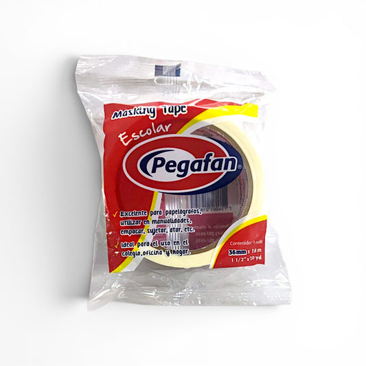 Cinta masking tape PEGAFAN 36 mm x 18 m.