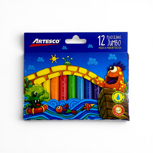 Plastilinas jumbo ARTESCO 12 unidades.