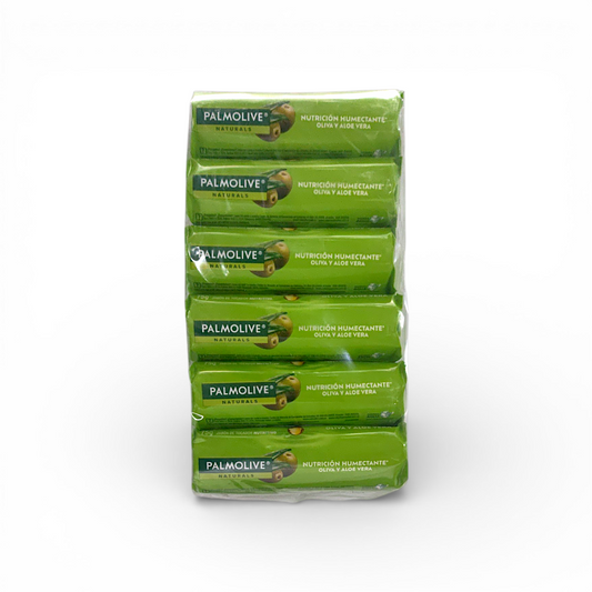 Jabón oliva y aloe vera PALMOLIVE NATURALS 6 pack.