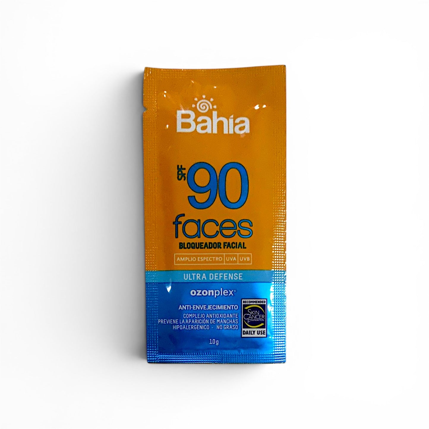 Bloqueador facial 90 SPF BAHÍA 10 gr.