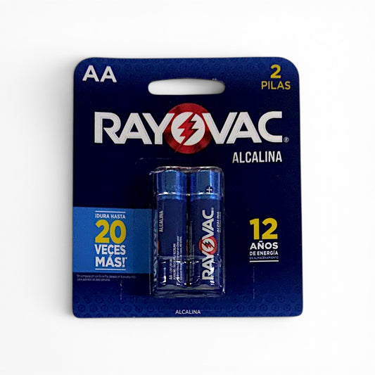 Pilas alcalinas RAYOVAC AAA 2 unidades.