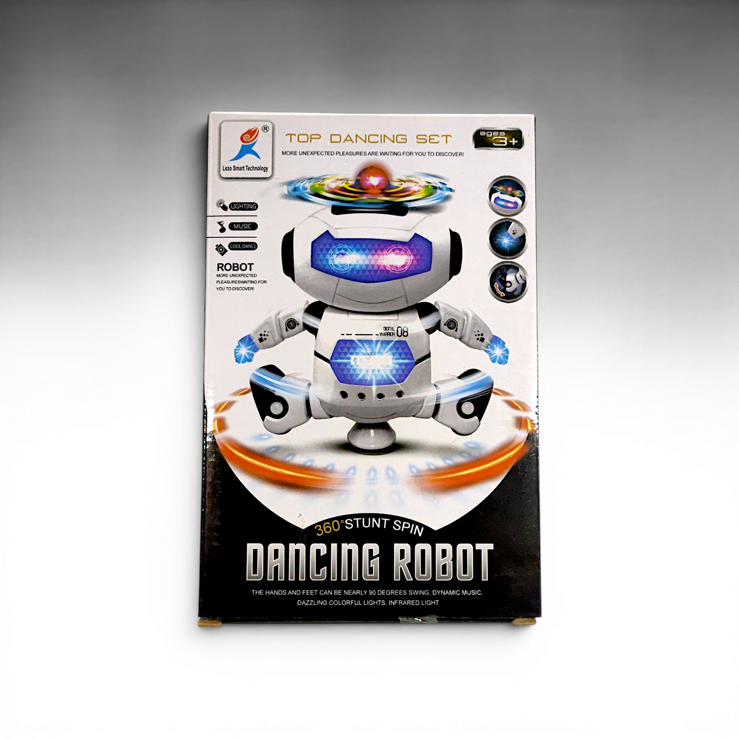 Robot bailarín luces y sonidos 360° LEZO SMART TECHNOLOGY.