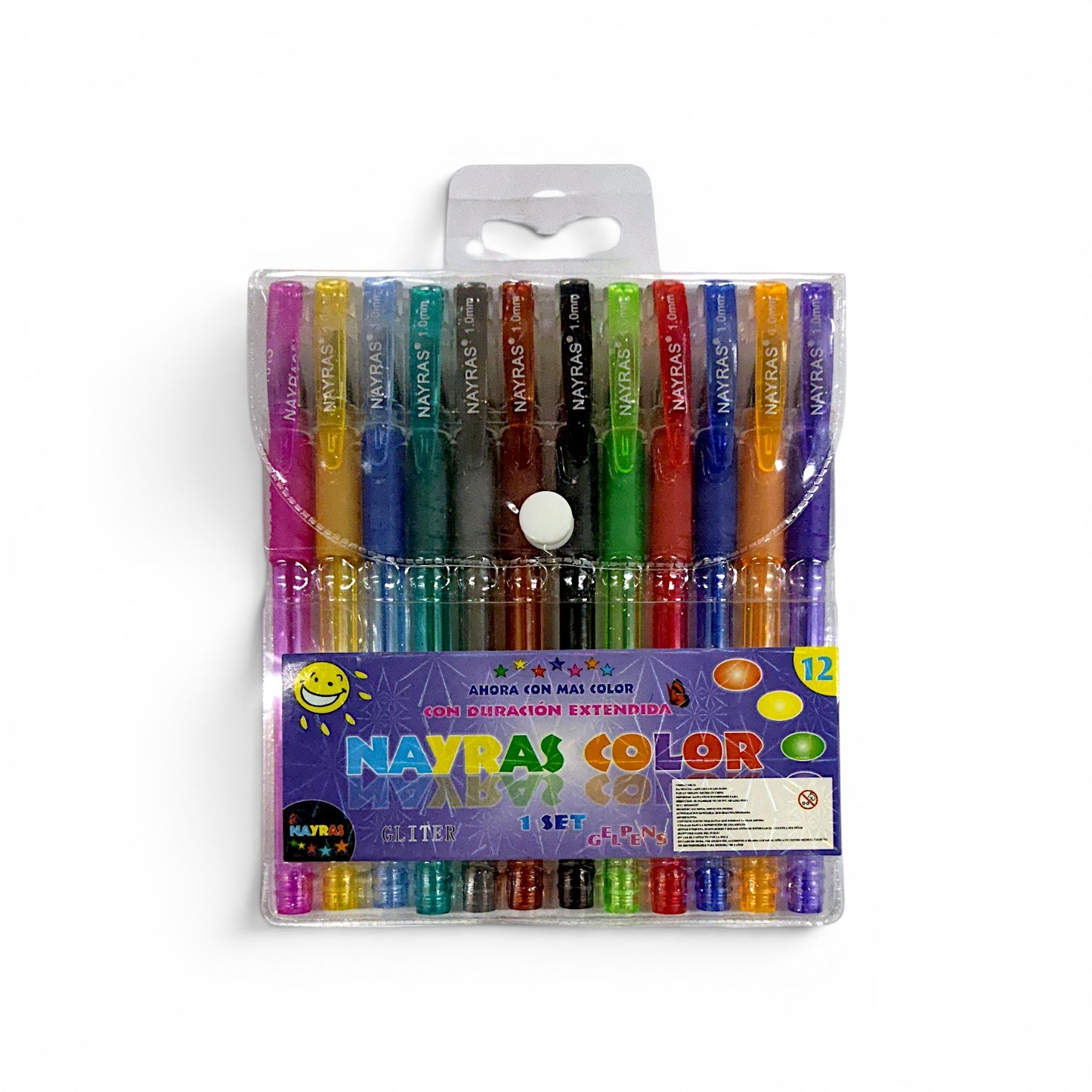 Set lapiceros gel escarchados NAYRAS COLOR.