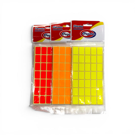 Etiquetas autoadhesivas colores PEGAFAN 1 unidad.