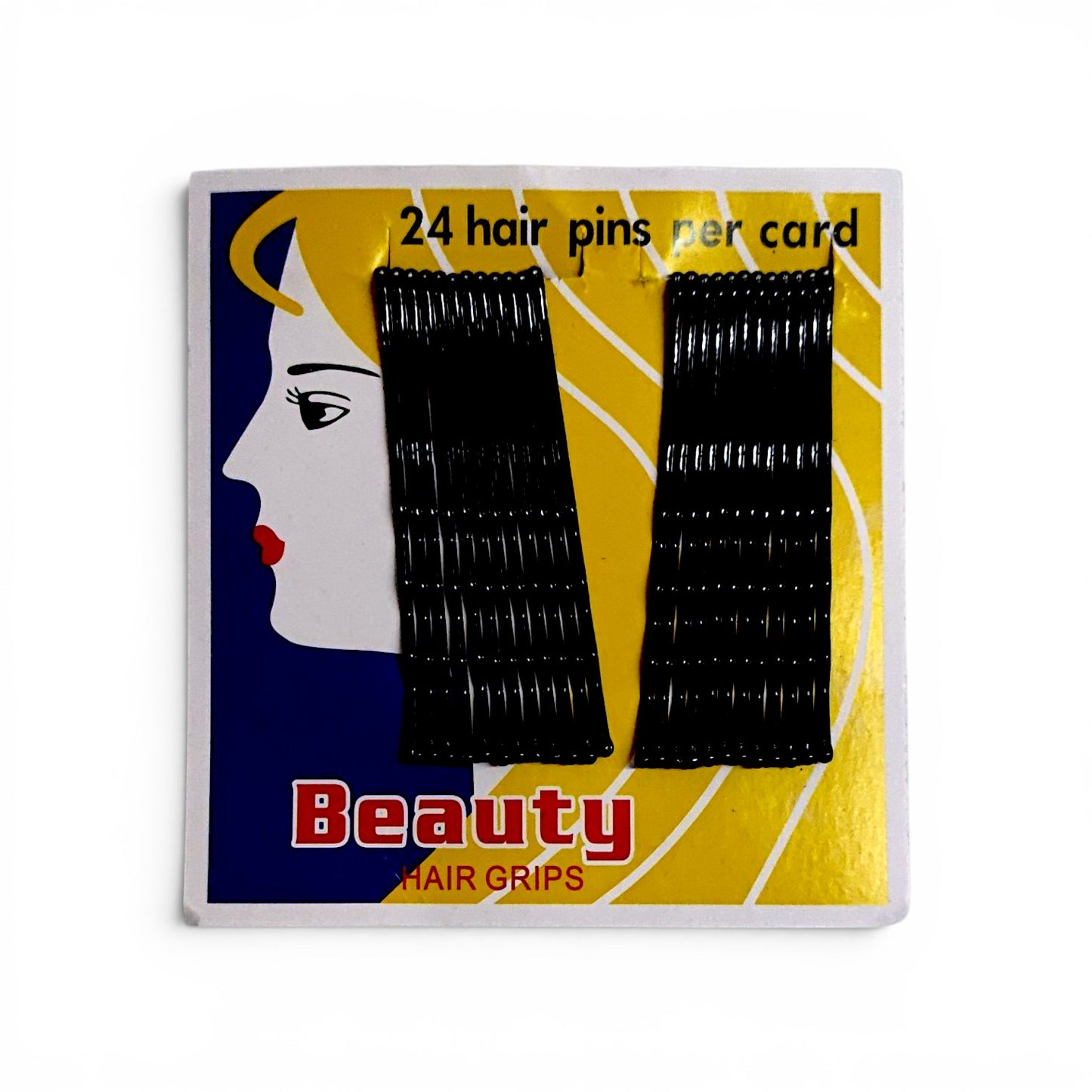 Horquillas negras grandes BEAUTY HAIR GRIPS 7 cm.