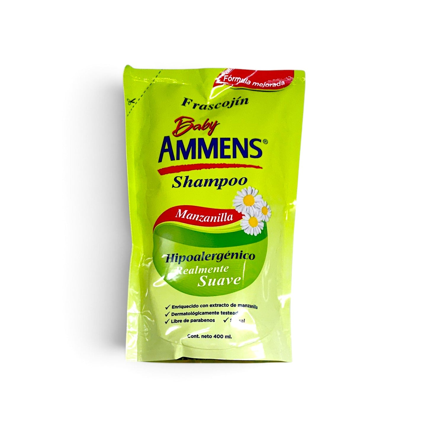 Shampoo cojín manzanilla AMMENS 400 ml.
