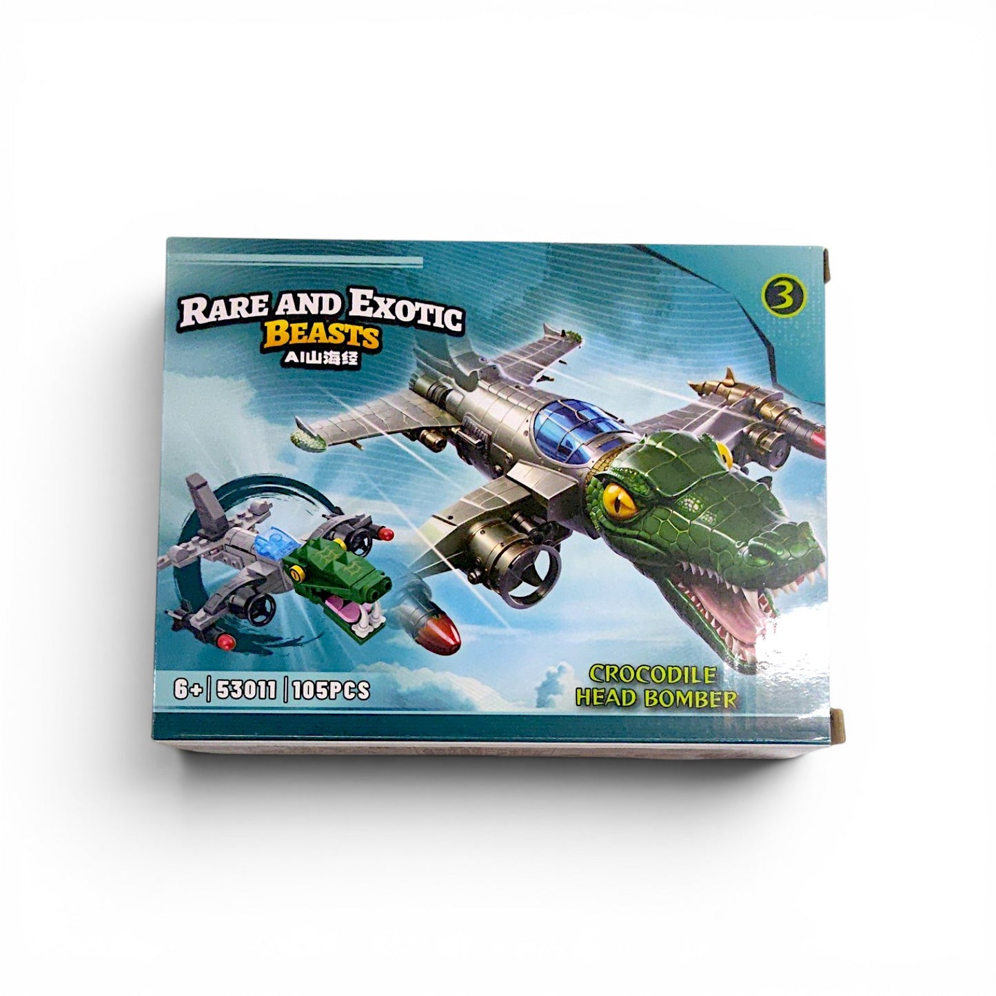 Armable crocodile head bomber RARE AND EXOTIC BEASTS 105 piezas.