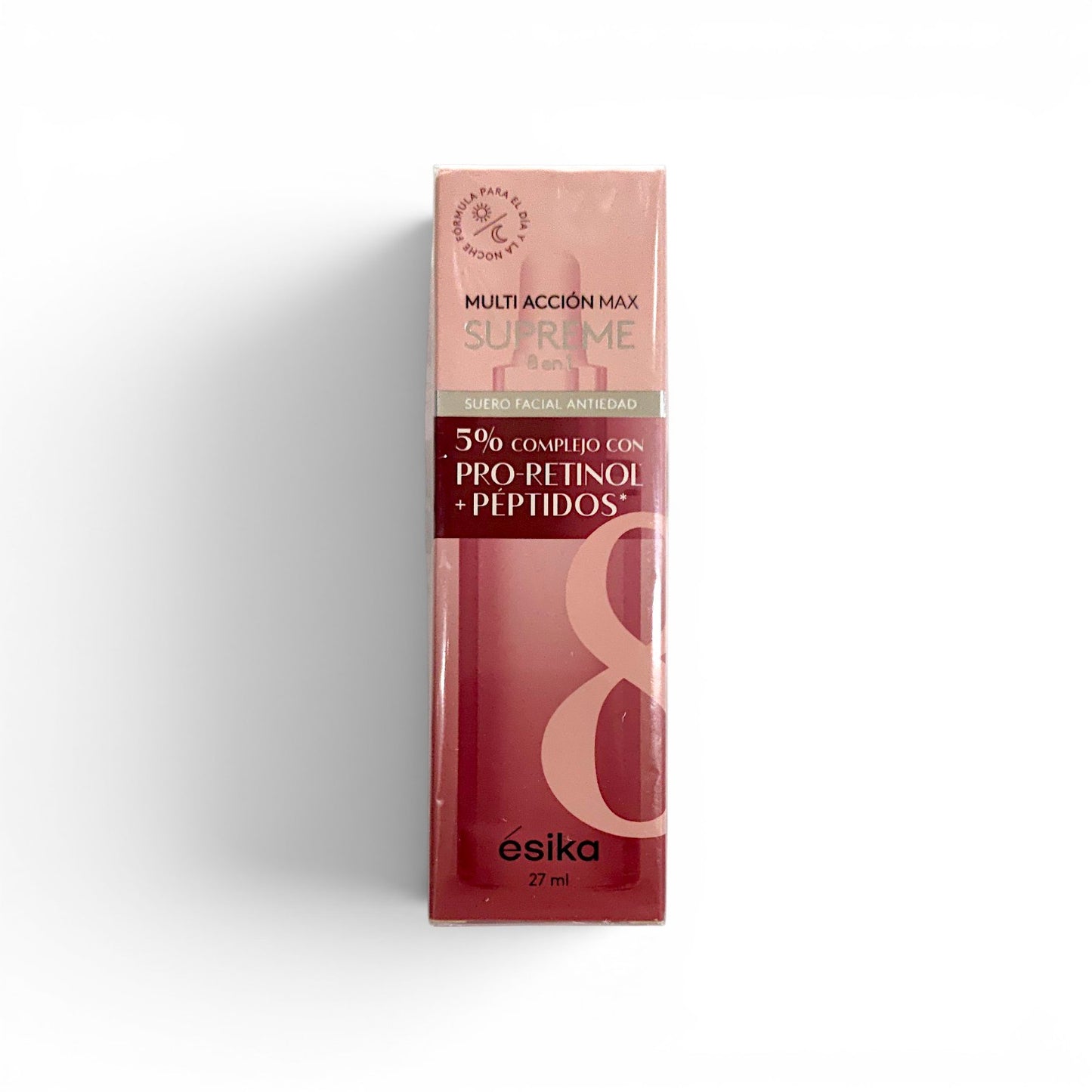 Suero facial antiedad multi acción max supreme 8 en 1 ESIKA 27 ml.