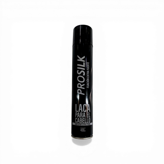 Laca para cabello fijación extra fuerte PROSILK 400 ml.
