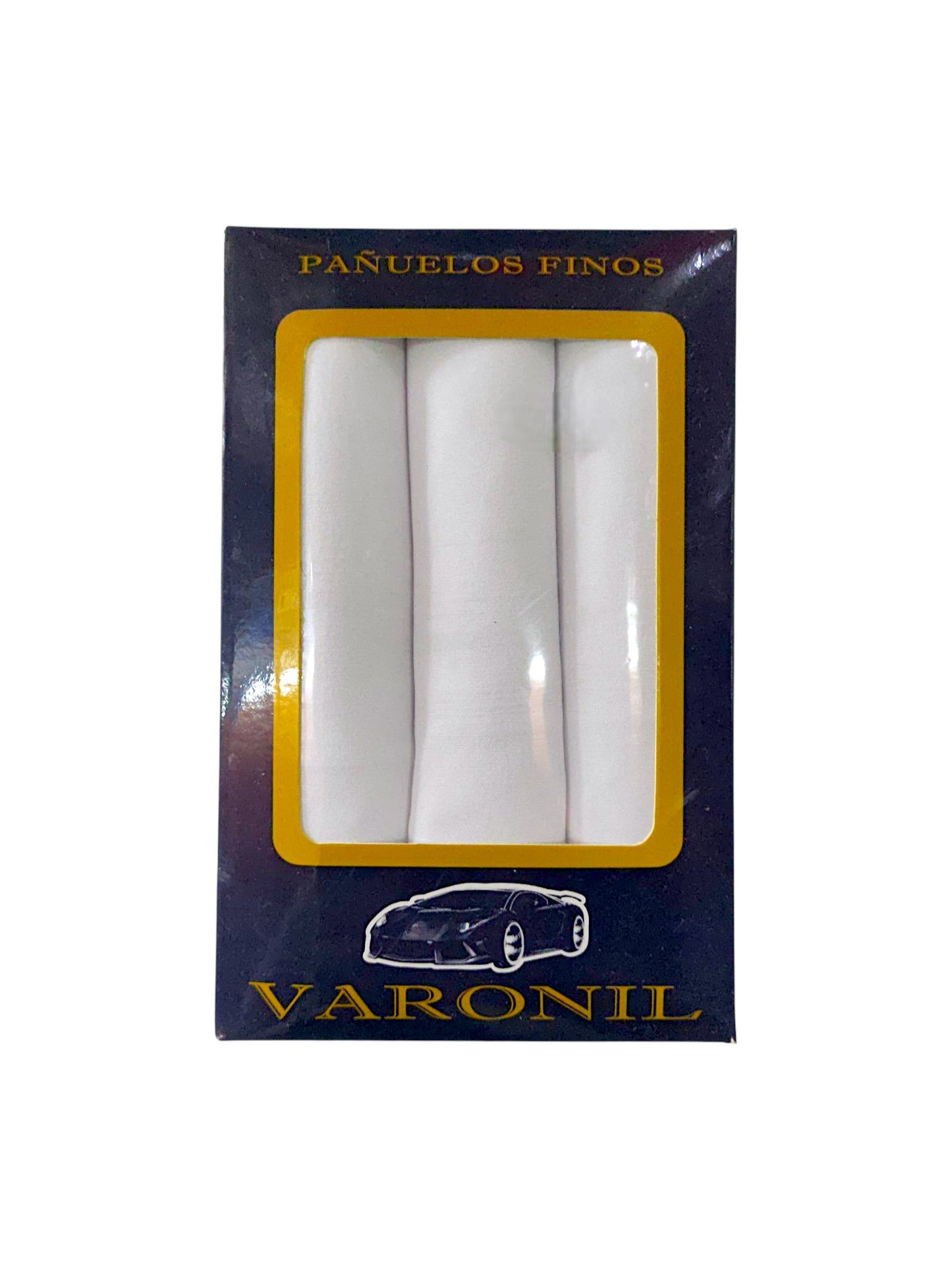 Pañuelos blancos de algodón VARONIL 3 unidades.