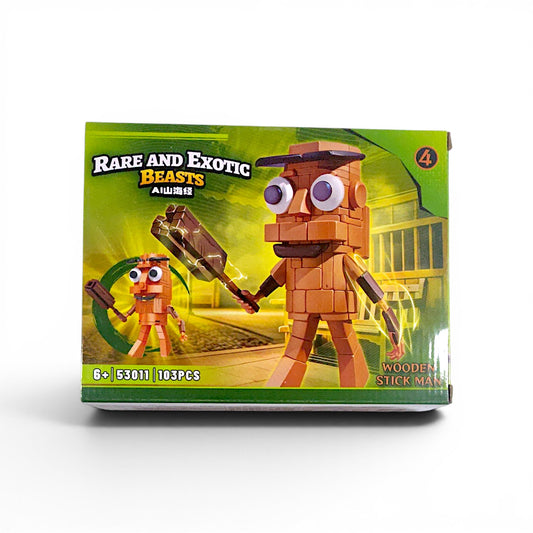 Armable wooden stick man RARE AND EXOTIC BEASTS 103 piezas.
