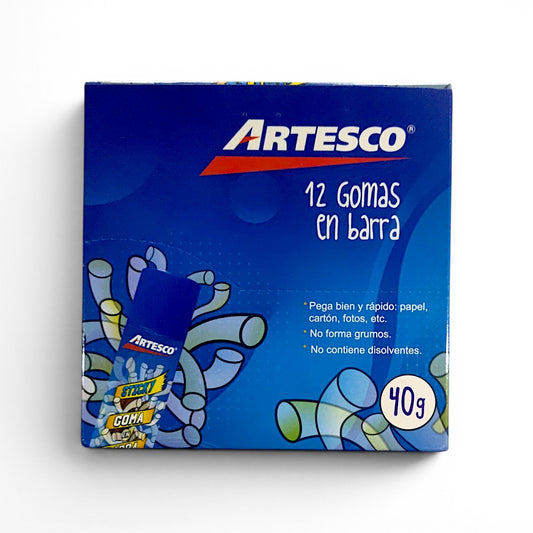 Caja goma en barra ARTESCTO 40 gr. 12 unidades.