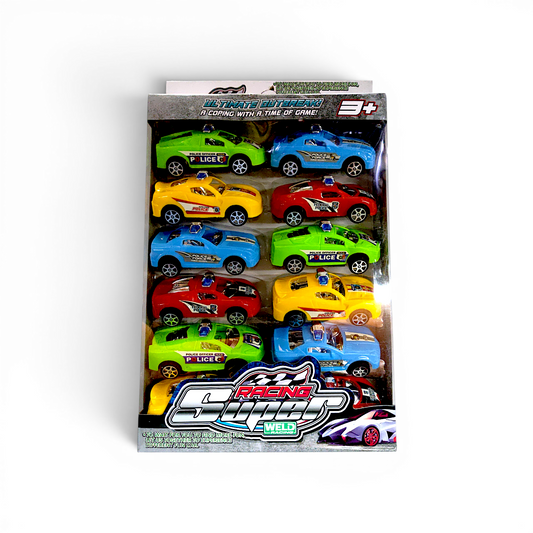 Set de carros police RACING 12 und.