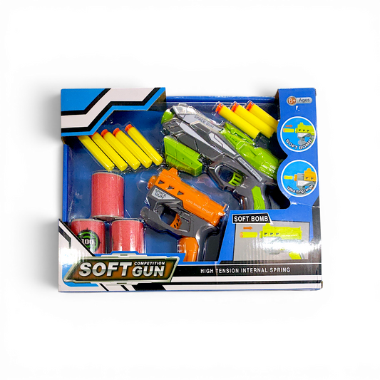 Set de combate SOFTGUN lanzadores y objetivos.