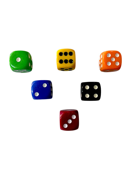 Dados grandes colores 12 unidades.