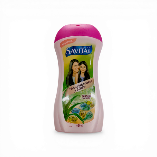 Shampoo multivitaminas y sábila SAVITAL 510 ml.