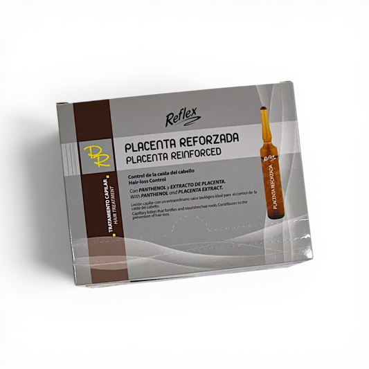 Loción capilar placenta reforzada REFLEX 12 unidades.