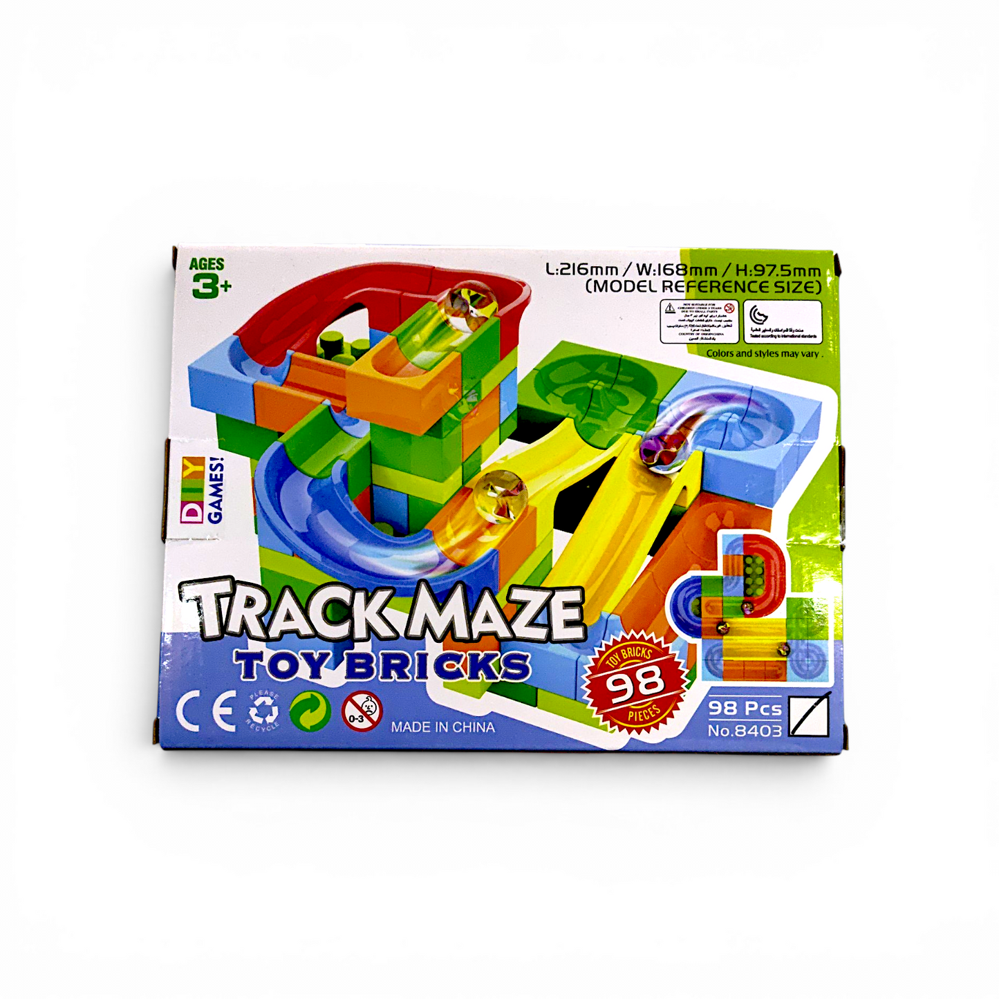 Juego de toboganes track maze DIY GAMES 98 piezas.