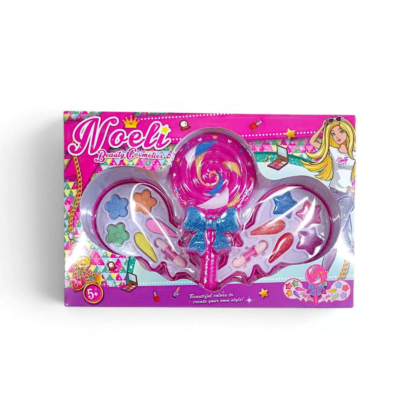 Set de maquillaje infantil candy NOELI COSMETICS.