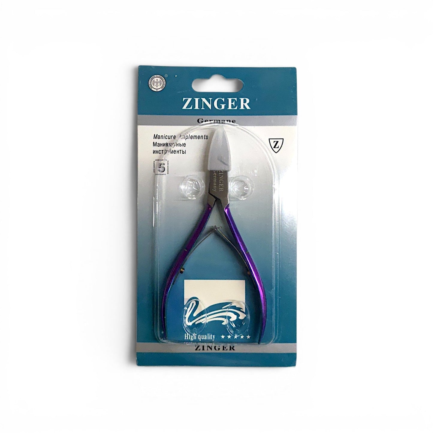 Alicate para uñas tornasol ZINGER.