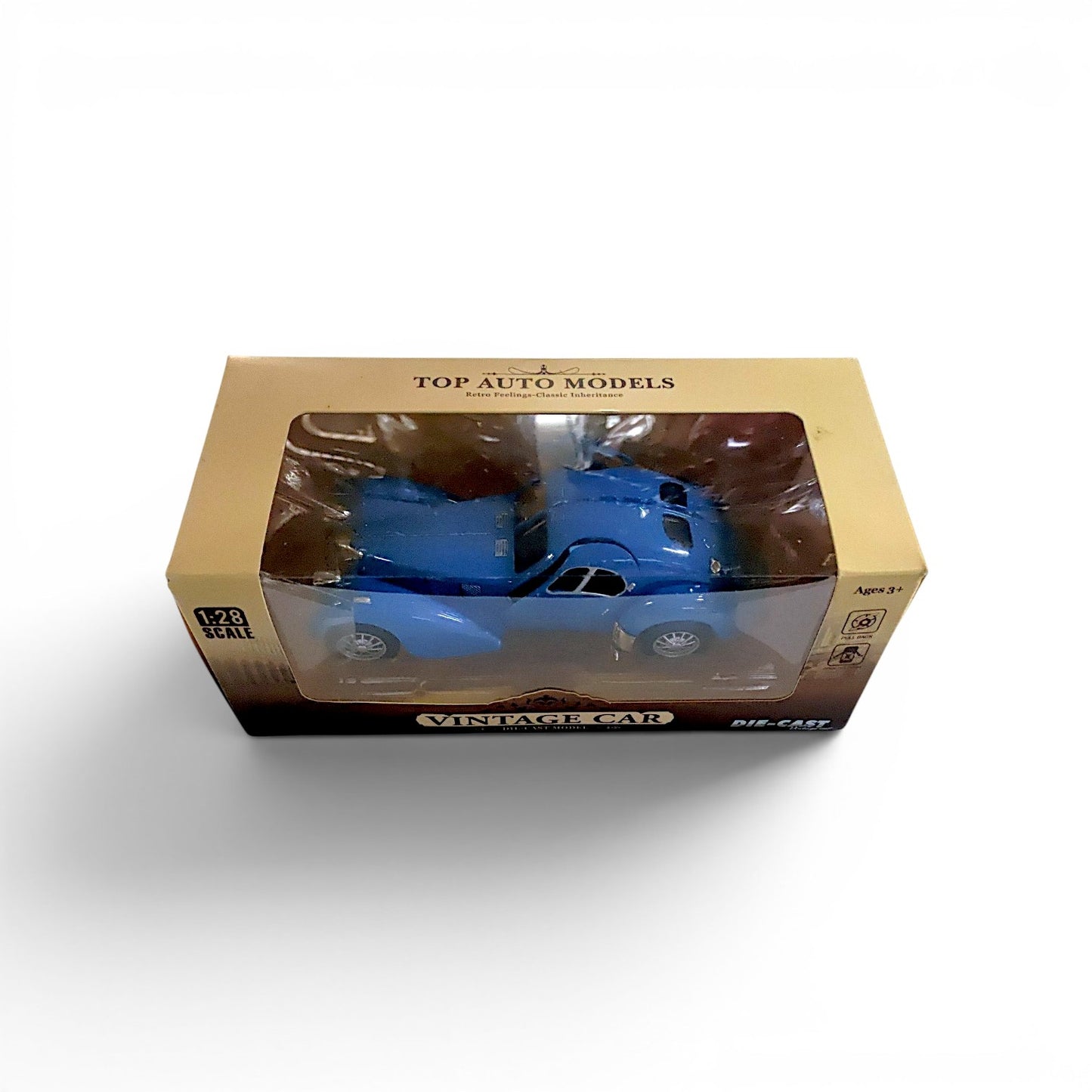 Carro vintage car azul DIE CAST.