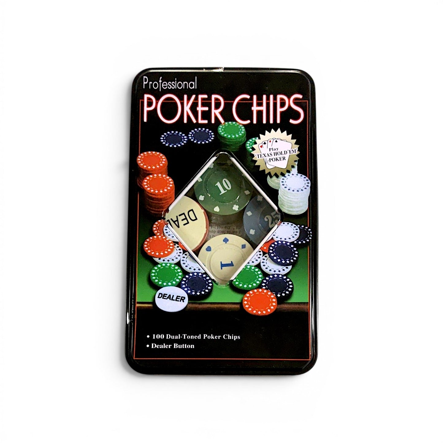 Juego de poker professional POKER CHIPS 100 fichas.